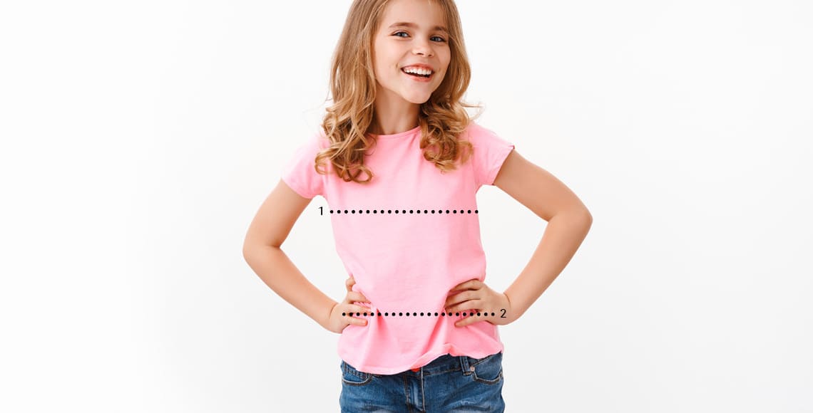 Size Guide Girls Tops